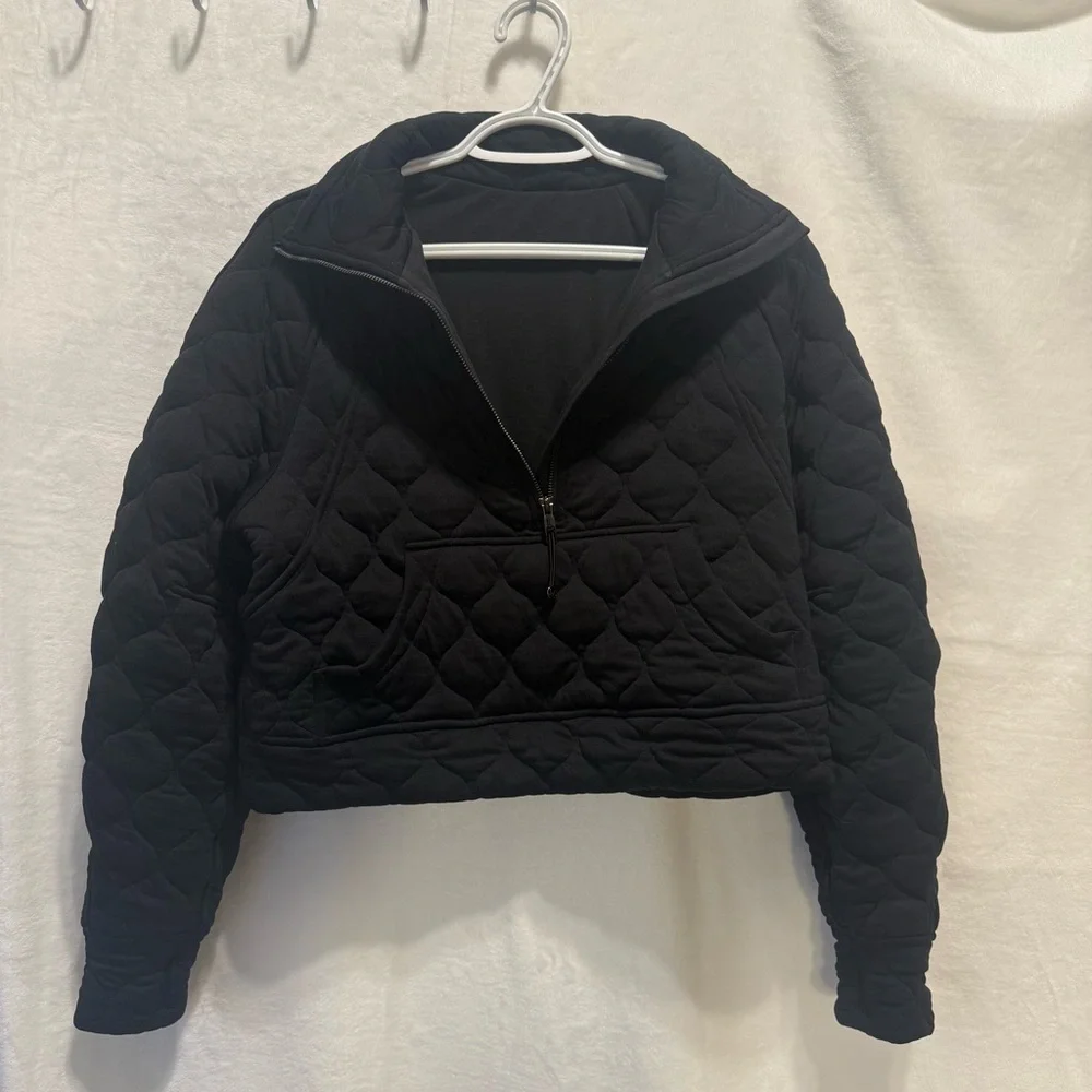 Lululemon Athletica Black Quilted Cropped Puffer Jacket - Picture 4 of 13